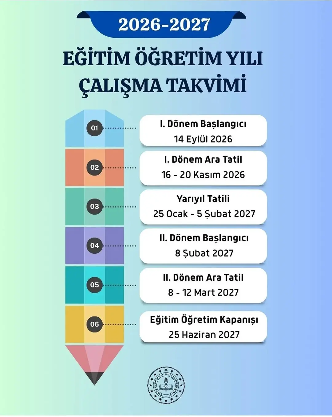 Afyonkarahisar İl Milli Eğitim Müdürlüğü'nden Önemli Duyuru: 2026-2027 Eğitim Öğretim Yılı Çalışma Takvimi Açıklandı