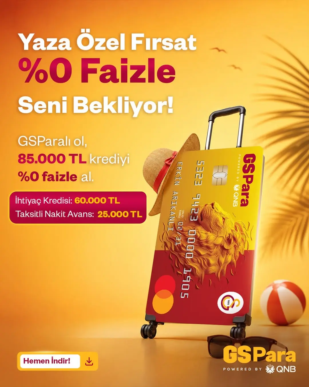 Galatasaray'dan %0 Faizli Kredi Fırsatı!