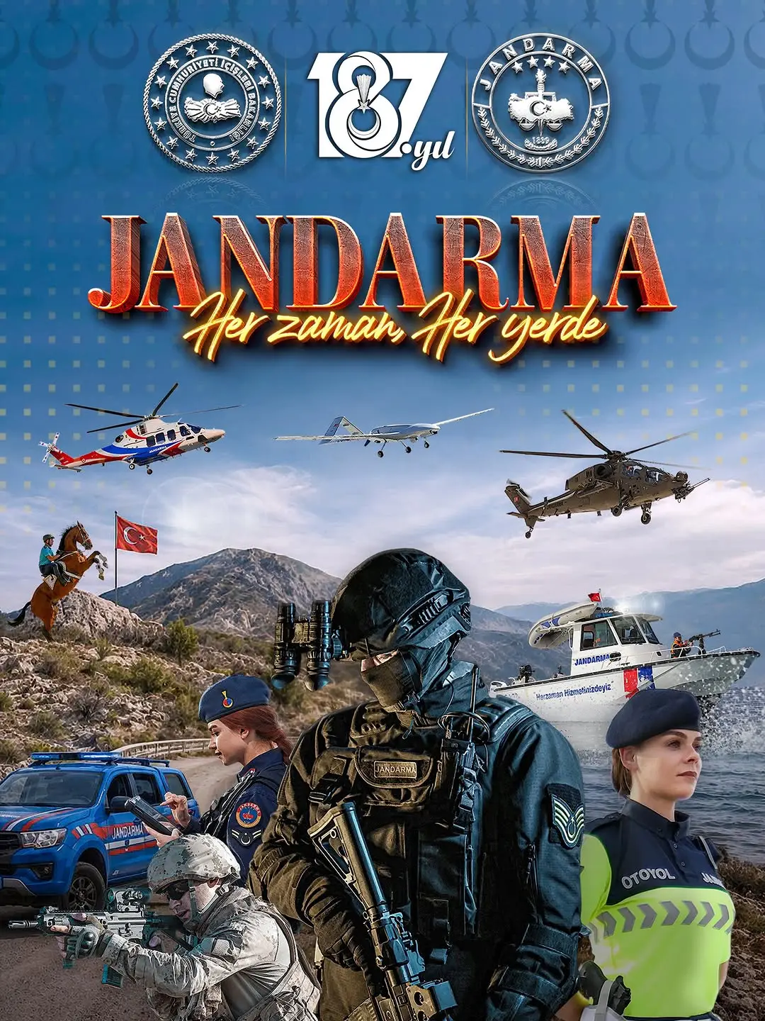 Jandarma Teşkilatı'nın 187. Kuruluş Yıl Dönümü Kutlu Olsun!
