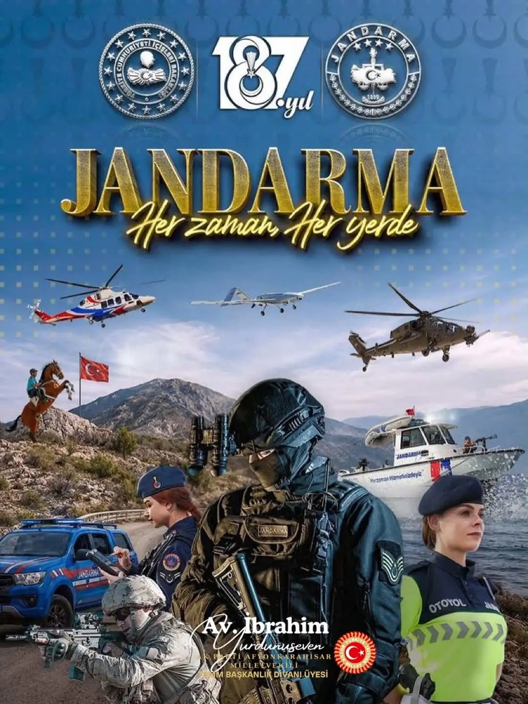 Jandarma Teşkilatının 187. Kuruluş Yıl Dönümü Kutlaması