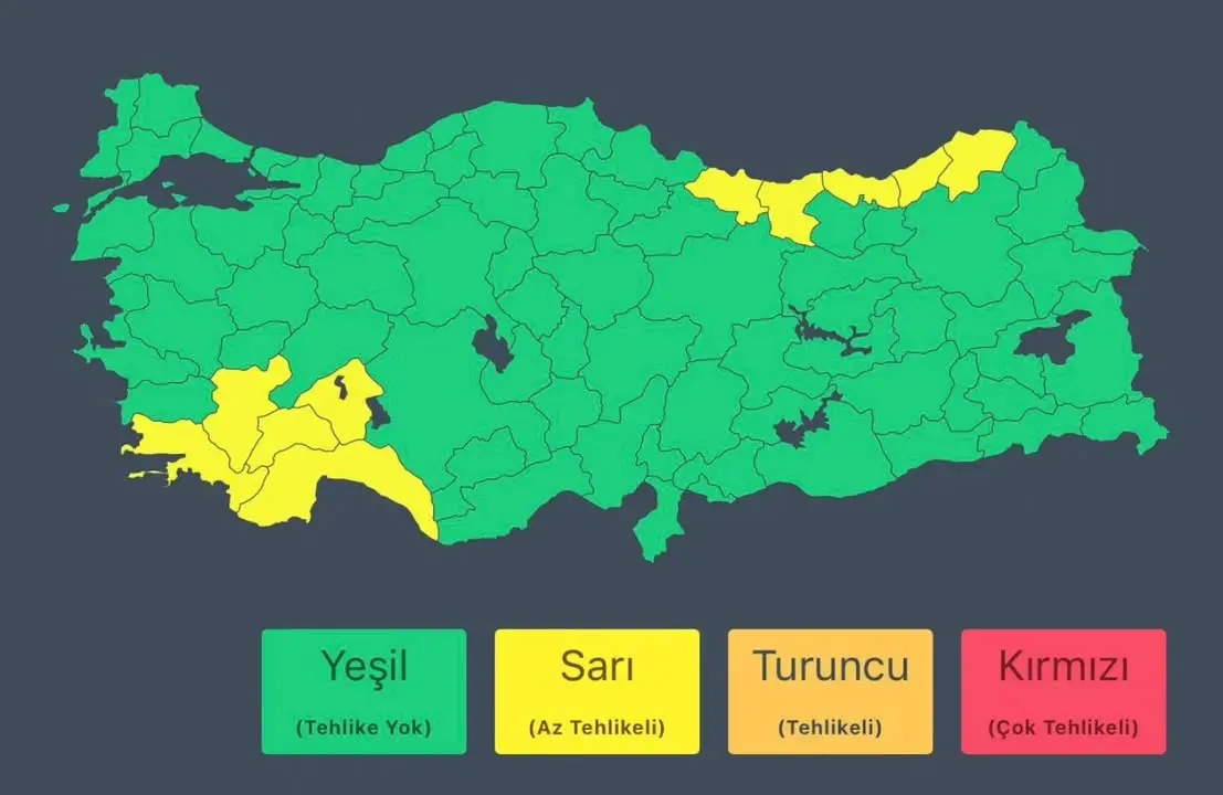 Meteoroloji Genel Müdürlüğü'nden Alınan Son Hava Durumu Bilgileri