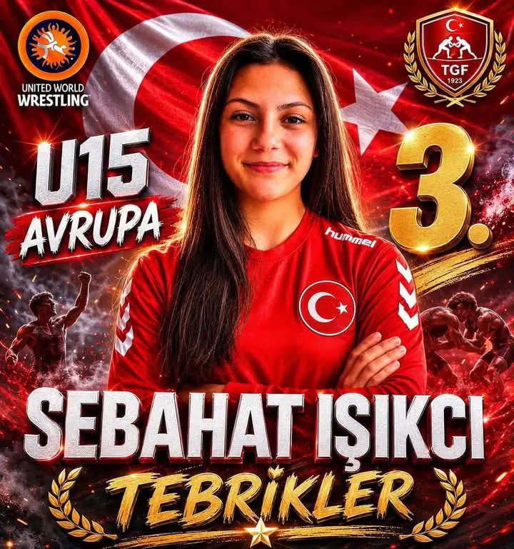 Sebahat Işıkçı'dan Gururlandıran Başarı - U-15 Serbest Güreş Avrupa Şampiyonası