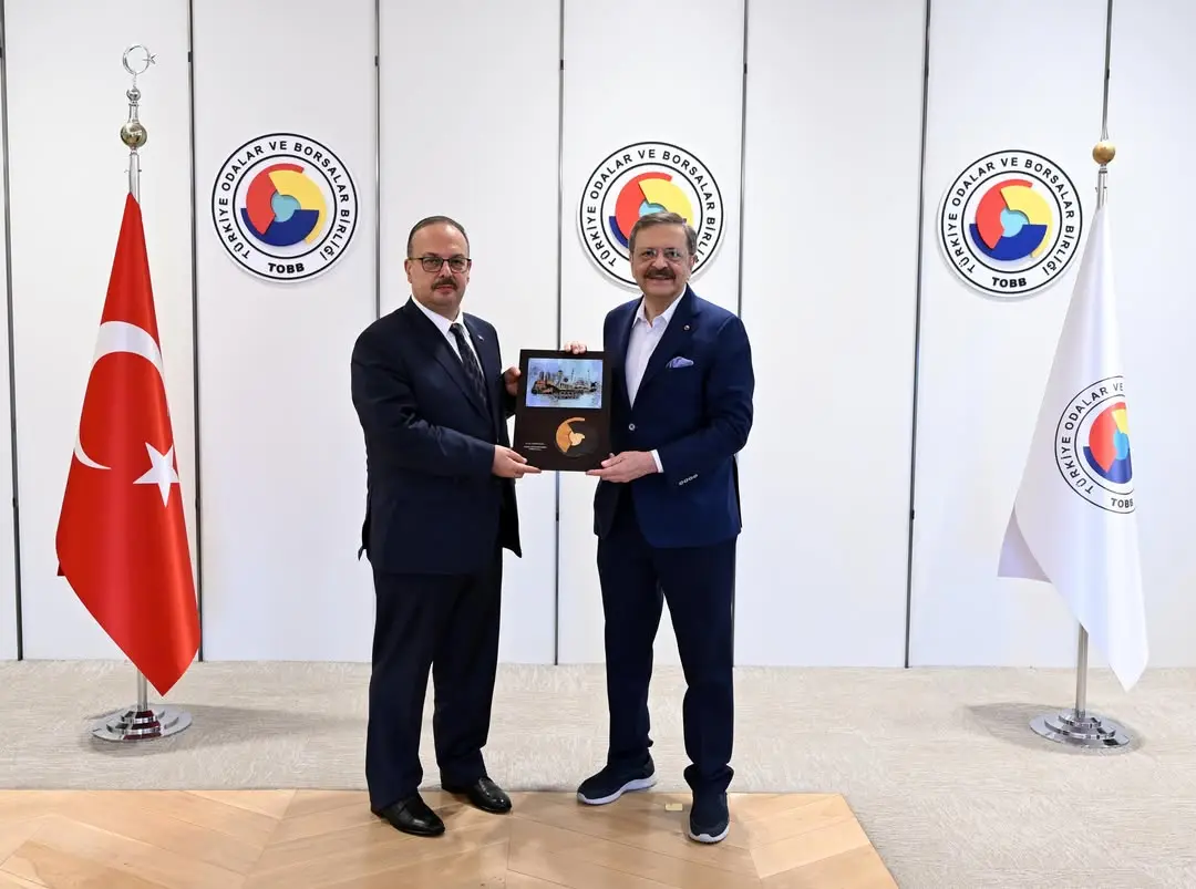TOBB Başkanı Mustafa Rifat Hisarcıklıoğlu, Ankara Valisi Yakup Canbolat'ı Birliğinde Ağırladı