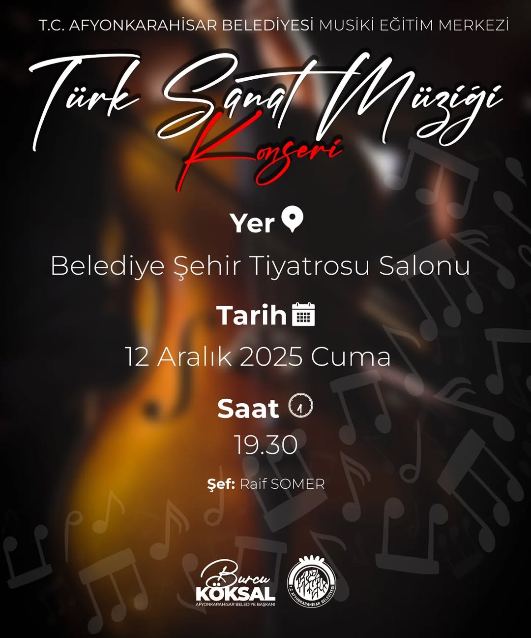 Afyonkarahisar Belediyesi'nden Türk Sanat Müziği Konseri